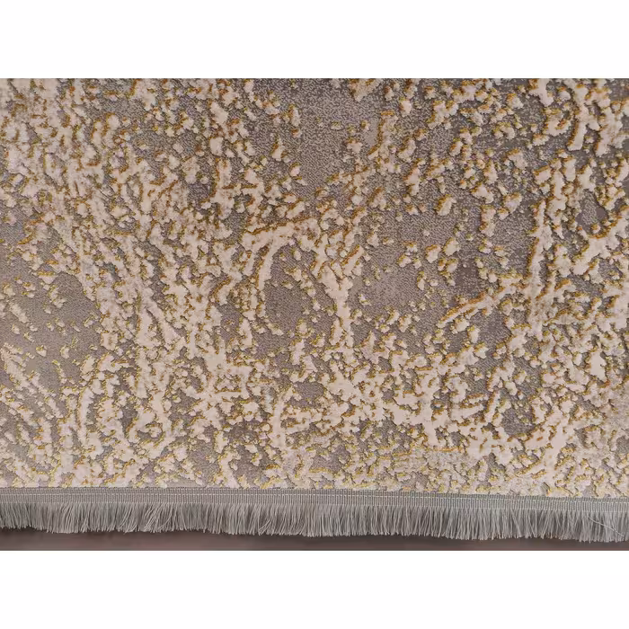 فرش ماشینی زمرد مشهد طرح پتینه مدل AN013 زمینه نقره ای