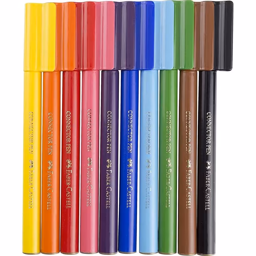 ماژیک فابر کاستل مدل faber castell connector marker بسته 10 عددی