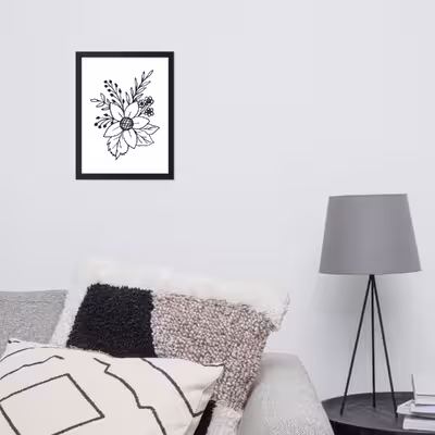 تابلو مدل دکوراتیو مینیمال طرح گل کد 2820