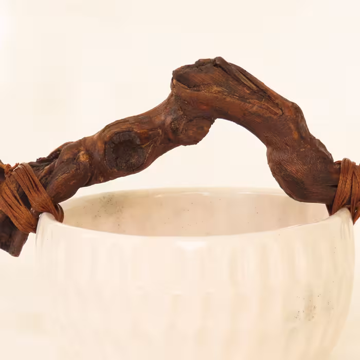 ست کاسه و بشقاب سرامیکی طرح انگشتی مدل دستساز کد 1094 مجموعه دو عددی