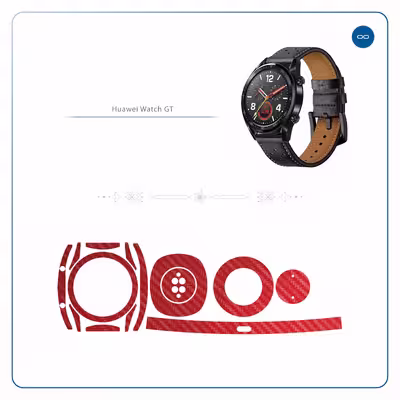 برچسب ماهوت طرح Red-Fiber مناسب برای ساعت هوشمند هوآوی Watch GT