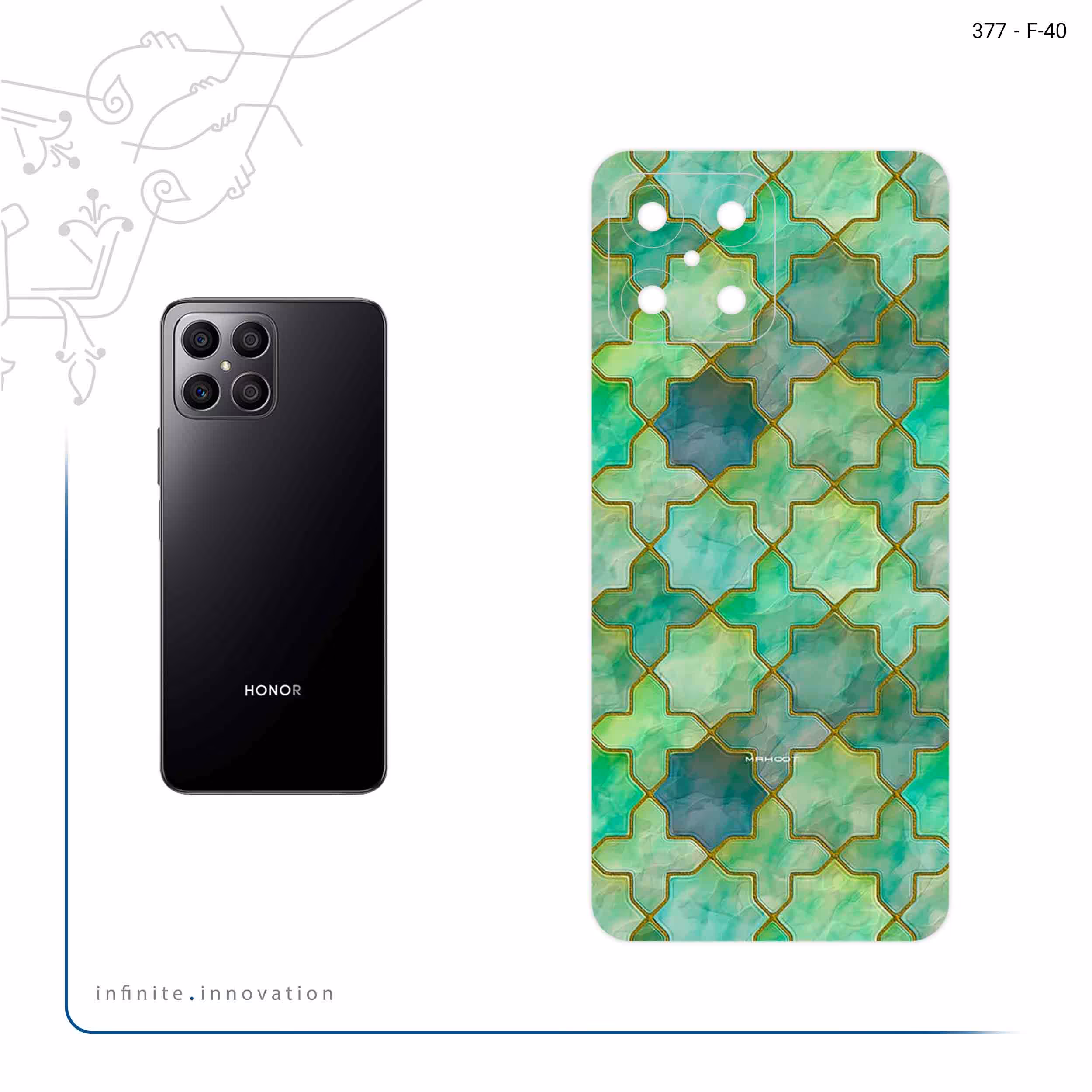 برچسب پوششی ماهوت مدل Iran Tile 8 مناسب برای گوشی موبایل آنر X8