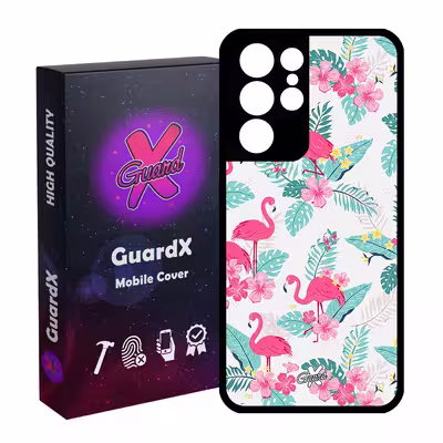 کاور گارد ایکس طرح فلامینگو مدل Glass10274 مناسب برای گوشی موبایل سامسونگ Galaxy S21 Ultra