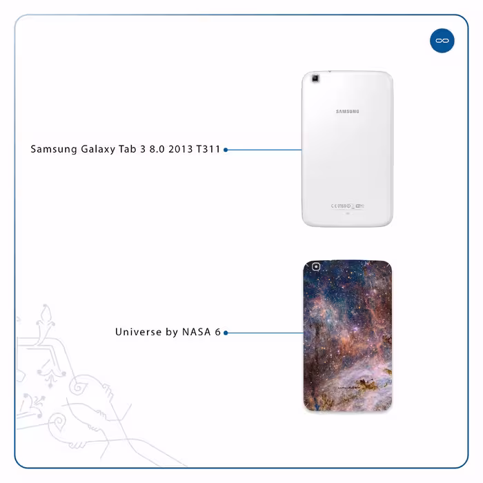 برچسب پوششی ماهوت مدل Universe-by-NASA-6 مناسب برای تبلت سامسونگ Galaxy Tab 3 8.0 2013 T311