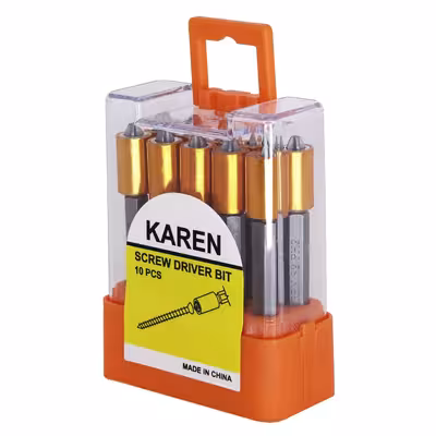 سری پیچ گوشتی چهارسو کارن مدل MMA-KN-PH2 مجموعه 10 عددی