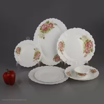 سرویس غذا خوری 25 پارچه آیروپال طرح گرد مدل کازالیکا