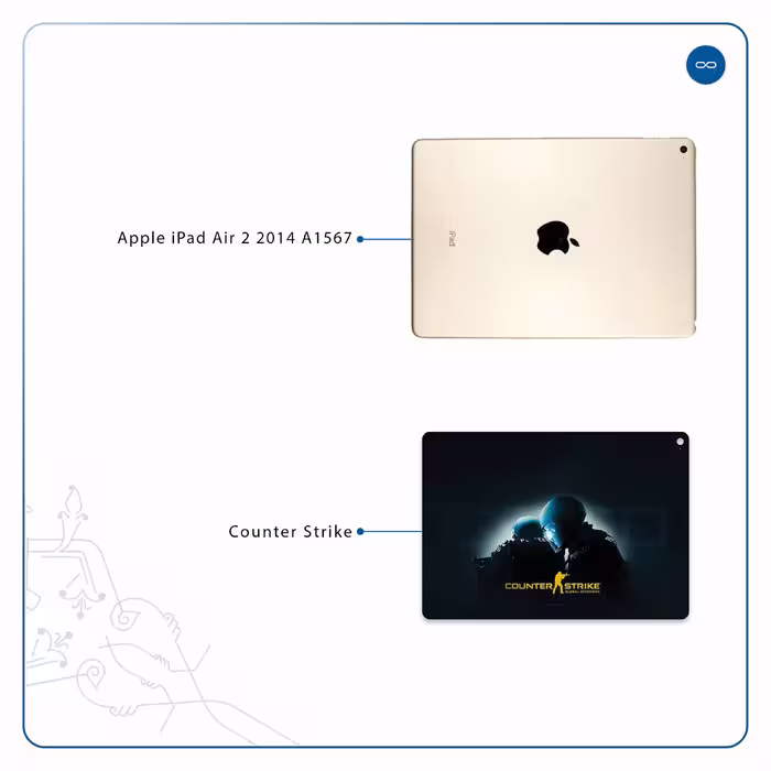 برچسب پوششی ماهوت مدل Counter-Strike مناسب برای تبلت اپل iPad Air 2 2014 A1567