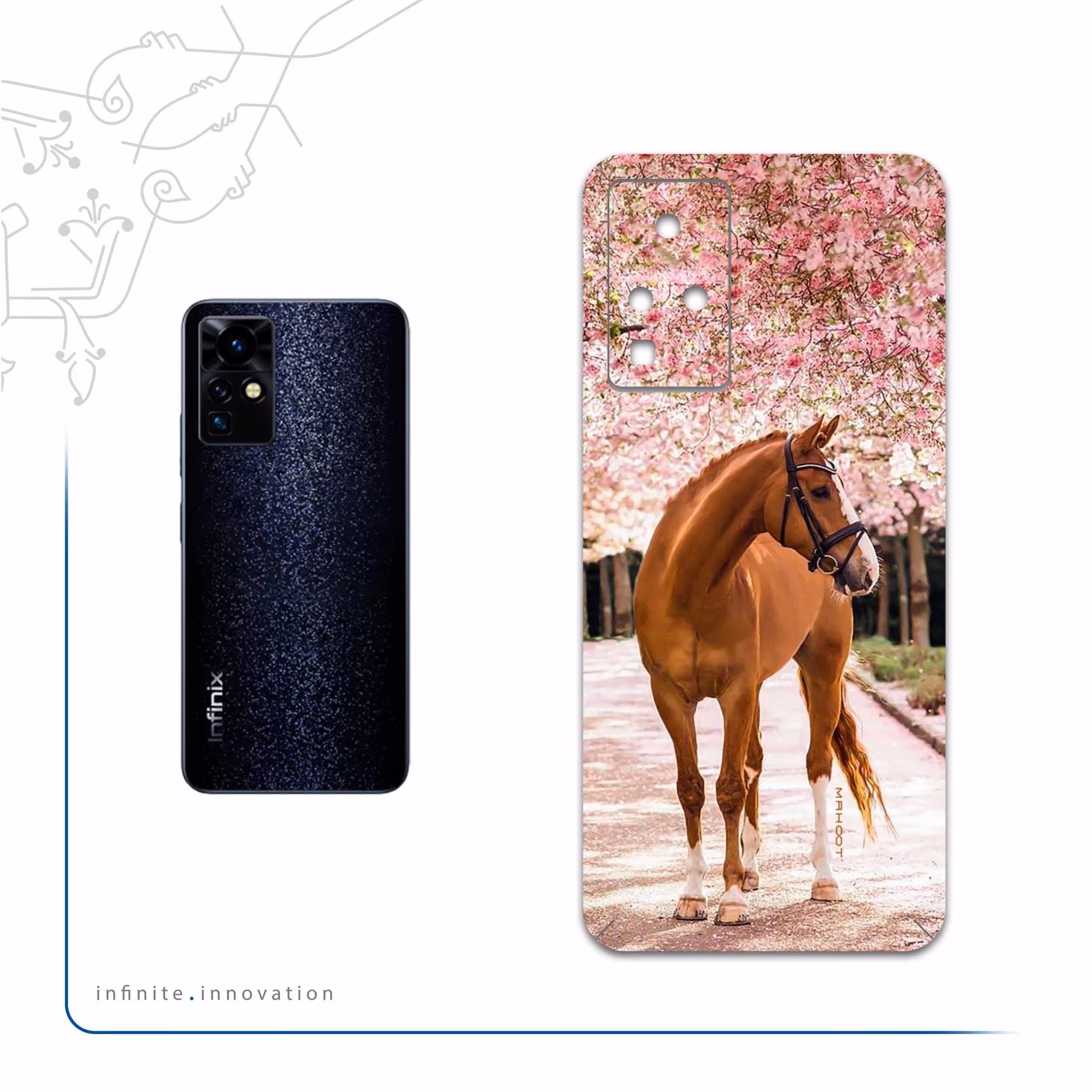 برچسب پوششی ماهوت مدل Horse-1 مناسب برای گوشی موبایل اینفینیکس Zero X