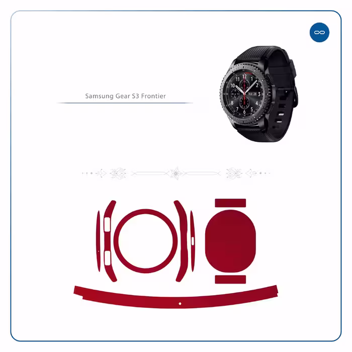 برچسب ماهوت طرح Matte-Warm-Red مناسب برای ساعت هوشمند سامسونگ Galaxy Gear S3 Frontier