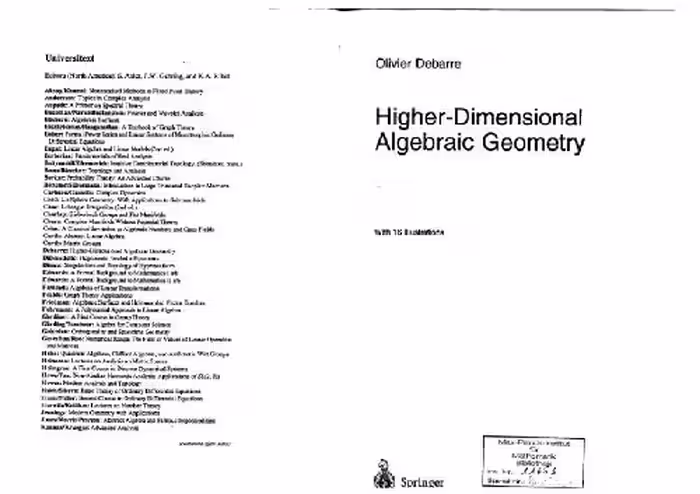 خرید و دانلود نسخه کامل کتاب Higher-dimensional algebraic geometry