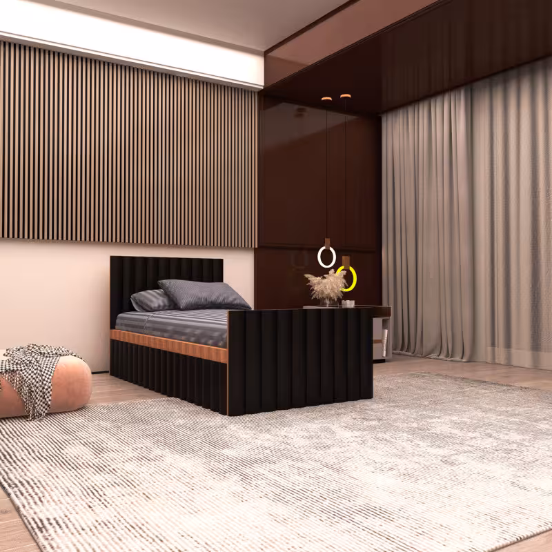 تخت خواب یکنفره مدل FH378 سایز 90x200 سانتی متر