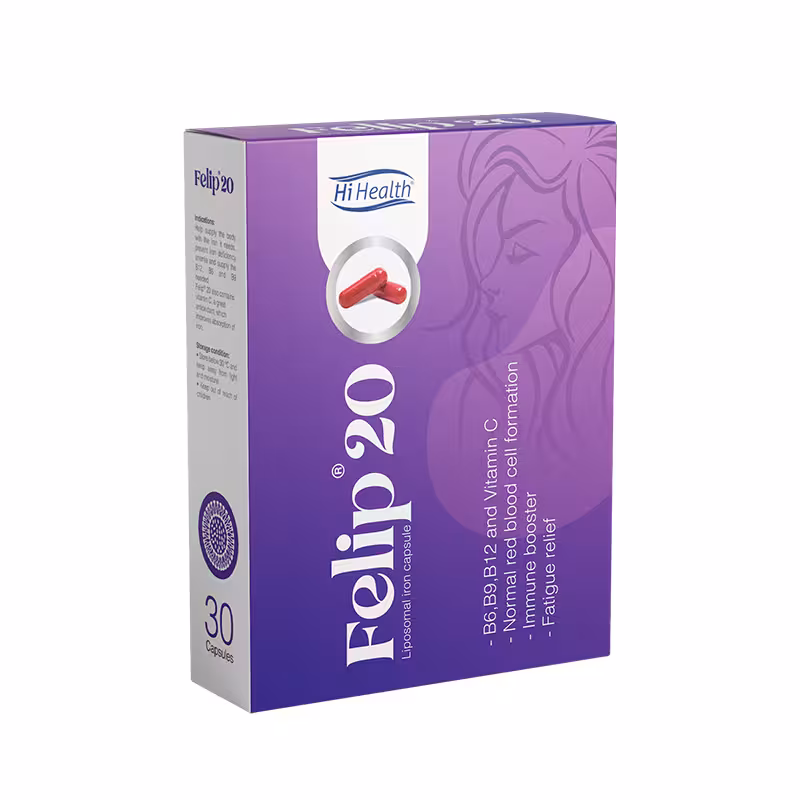 کپسول فلیپ 20 های هلث 30 عدد Hi Health Felip 20mg 30 caps