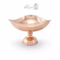 میوه خوری مسی پایه دار زنجان مدل سه گوش 28 سانتی کد AH-27