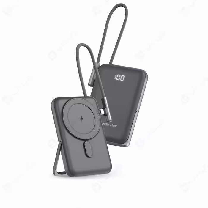 پاوربانک 10000mAh مگ سیف گرین لاین مدل Monte Carlo