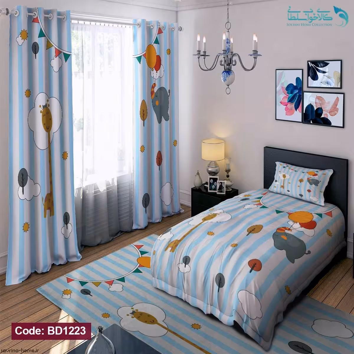 روتختی طرح کودکانه یکنفره کد BD1223