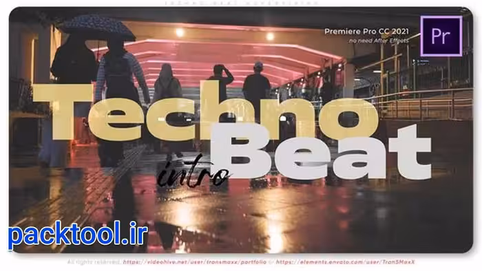 دانلود پروژه آماده پریمیر تیزر تبلیغاتی تکنو Techno Beat Advertising - پک تول