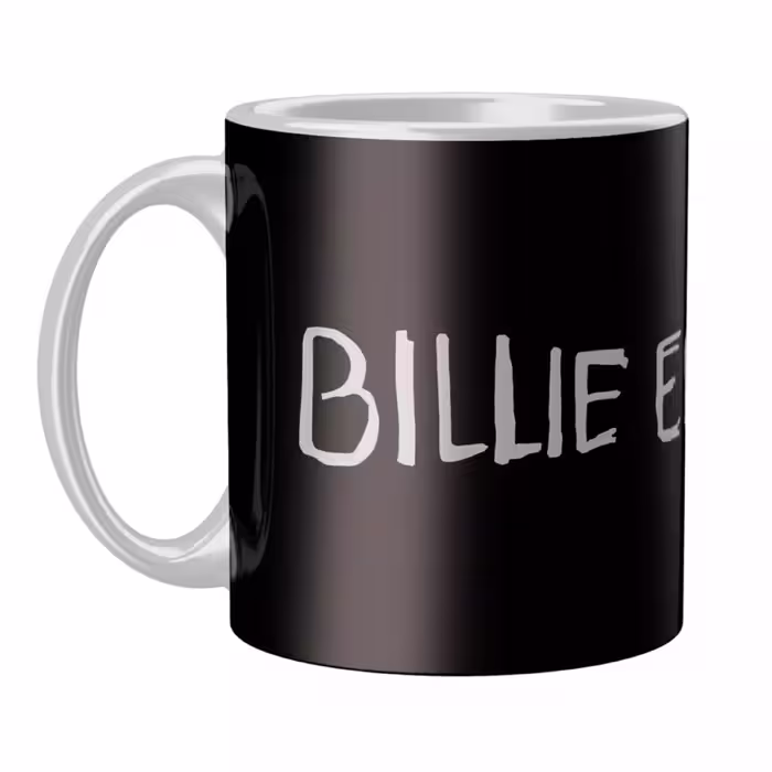 خرید ماگ-لیوان سرامیکی دسته و داخل سفید  BILLIE EILISH  FH-2032