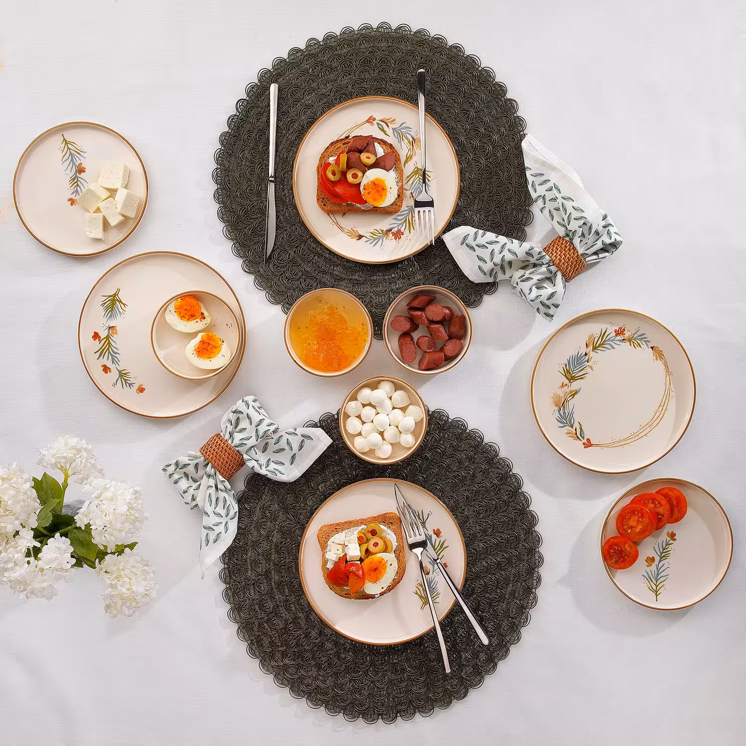 سرویس صبحانه خوری 10 پارچه (4 نفره) ترک طرح Sunny