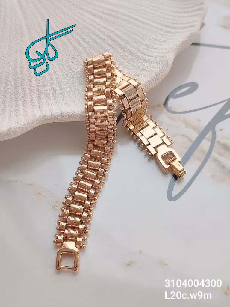 خرید دستبند مارک ژوپینگ پهنای 9 میلیمتر طول 20 سانتیمتر کیفیت عالی رنگ ثابت کد 1216867 - ردگل