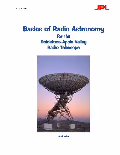 خرید و دانلود نسخه کامل کتاب Basics of Radio Astronomy for the Goldstone-Apple Valley Radio Telescope