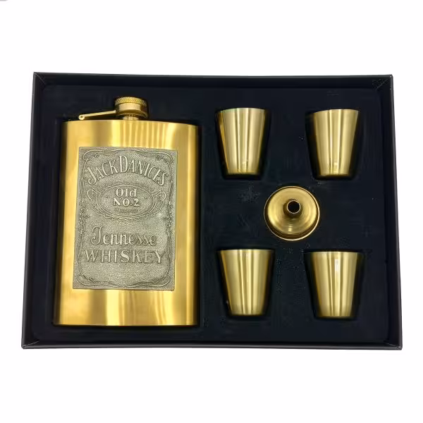 ست قمقمه جیبی استیل 4 شات مدل جک دنیلز کد s530309