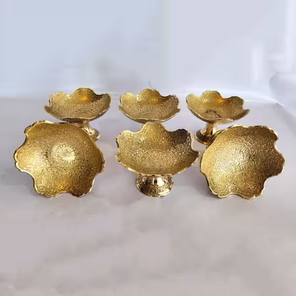 کاسه برنجی هندی ارتفاع 7.5cm قطر 11.5cm کد 110267