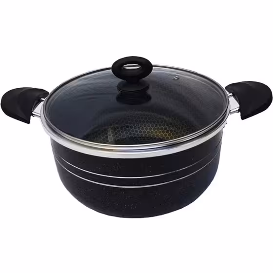قابلمه ی گرانیتی سایز 24 زنبوری طرح چدن