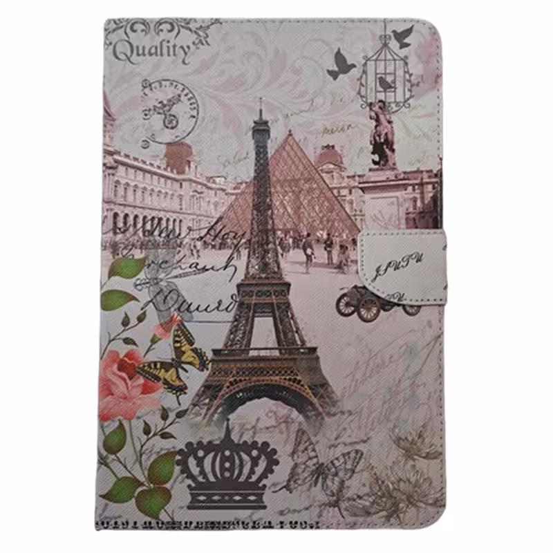 کیف کلاسوری طرح ایفل | تبلت سامسونگ "10.5 اینچ" Tab A7 (T500-T505-T509)