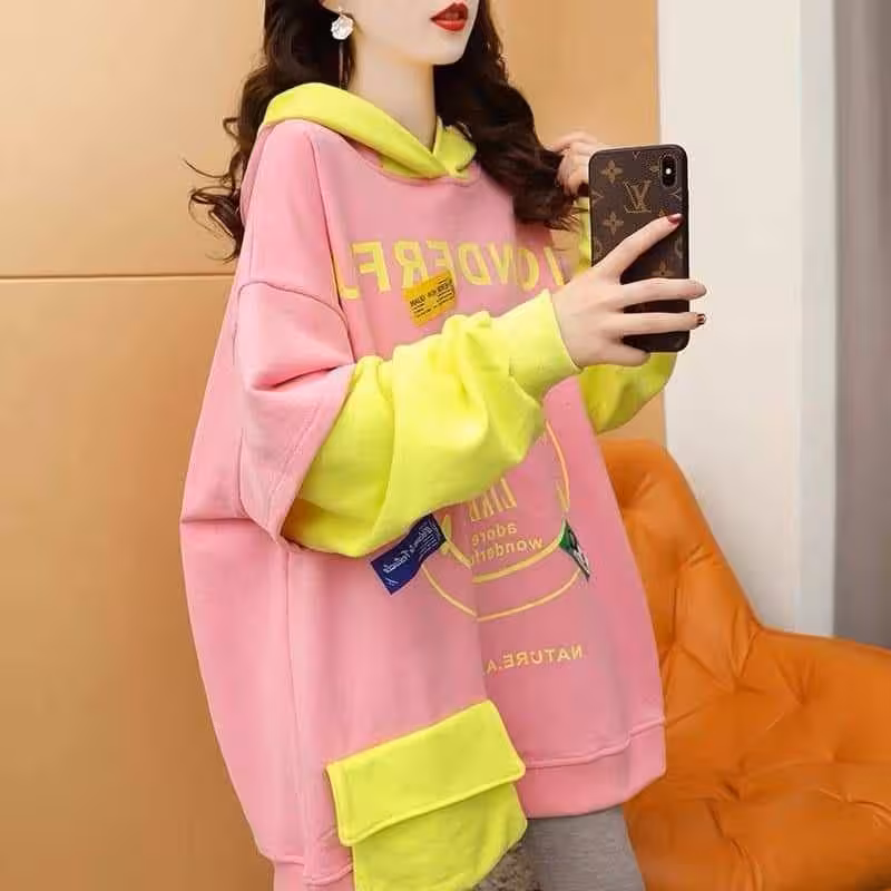 هودی دورس پنبه خارجی.هودی زنانه.دخترانه.هودی زیبا