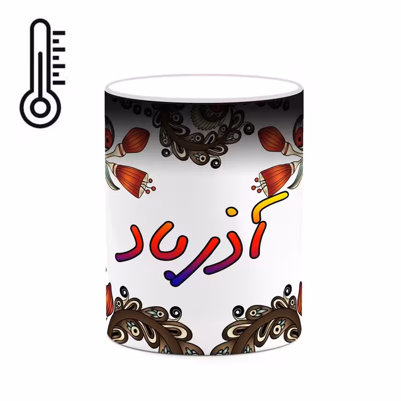 ماگ حرارتی   اسم آذرباد  سنتی گل و بته کد mgh43344