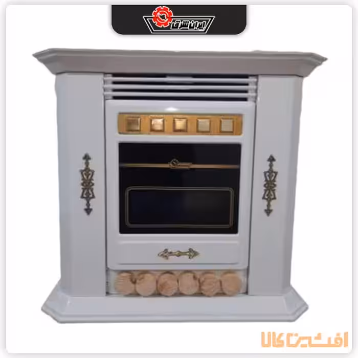 بخاری دودکش دار ایران شرق مدل 25000 (بنیامین CH250) طرح چوب سفید