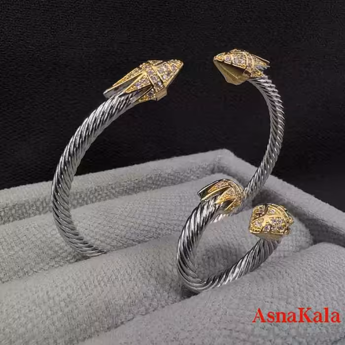 ست زنانه YSX شامل  بنگل و انگشتر فری سایز  کد NIM141016W