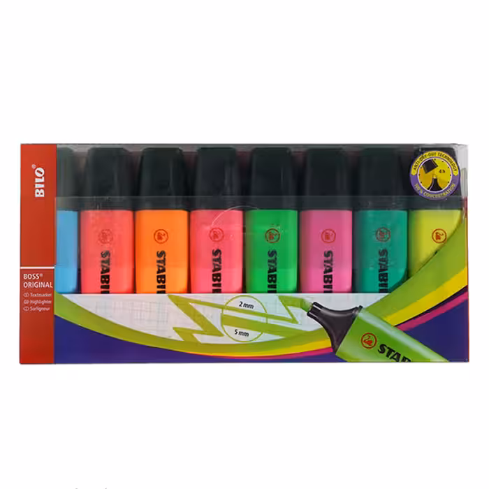 علامت زن جور 8 رنگ باس اورجینال فلورسنت استابیلو کد 70/8