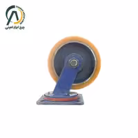 چرخ آهنی پلی اورتان گردان قطر 200 میلی متر