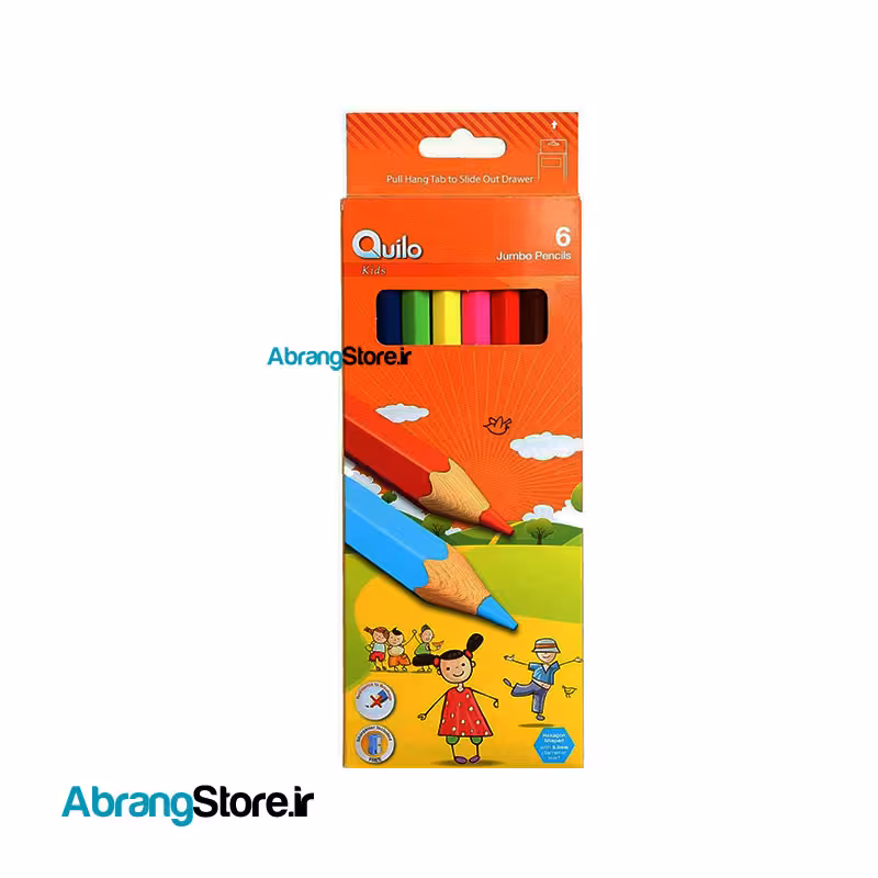 مدادرنگی جامبو کویلو 6 رنگ   تراش