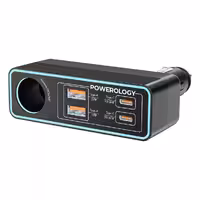 شارژر فندکی 125 وات 5 پورت پاورولوجی مدل Brio 125W PWDA58BK