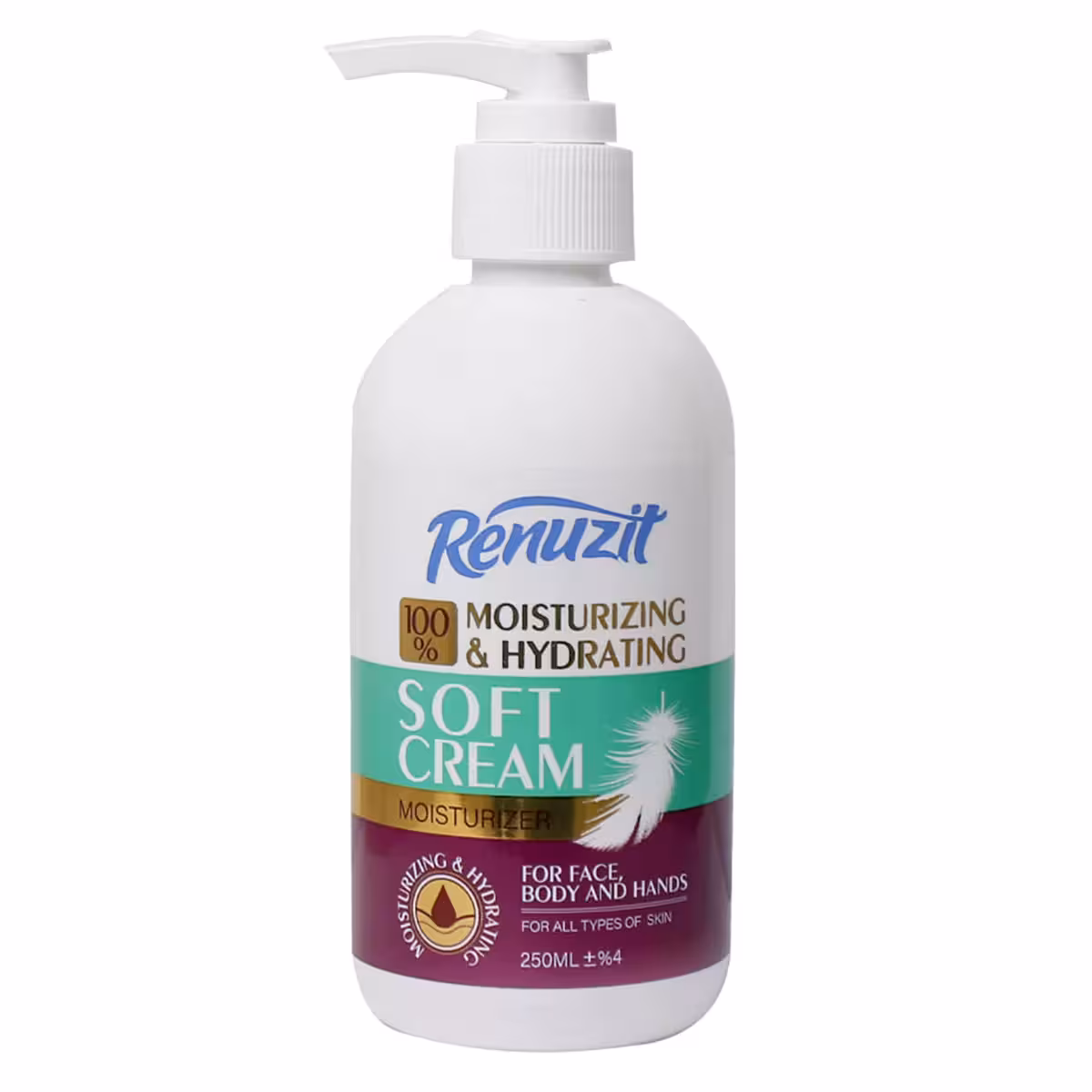کرم آبرسان و مرطوب کننده و نرم کننده پمپی سافت حجم 250 میلی لیتر رینوزیت