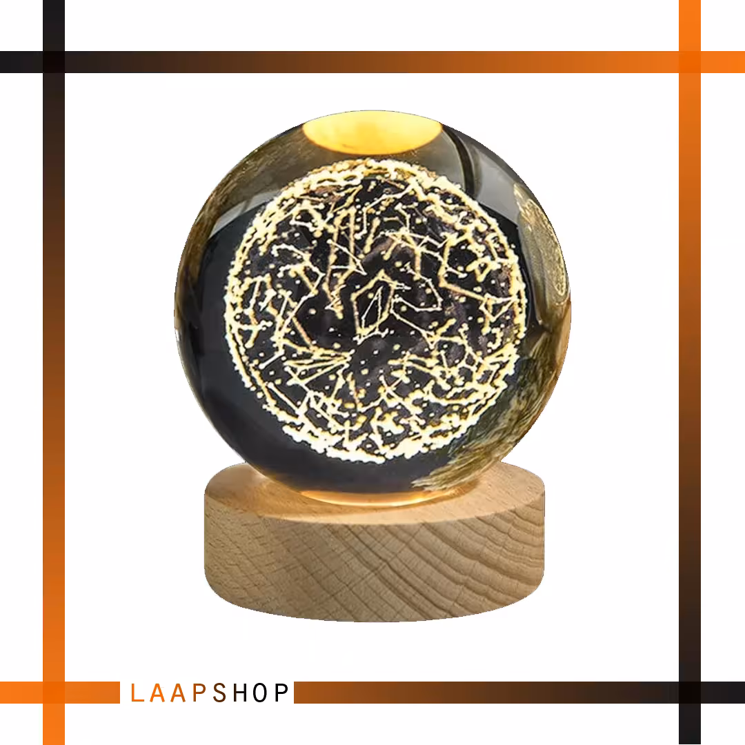 گوی شبخواب کریستالی سه بعدی مدل طرح فضایی