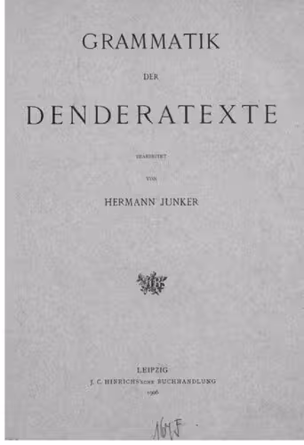 خرید و دانلود نسخه کامل کتاب Grammatik der Denderatexte