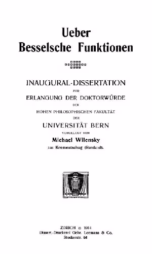 خرید و دانلود نسخه کامل کتاب Ueber Besselsche Funktionen