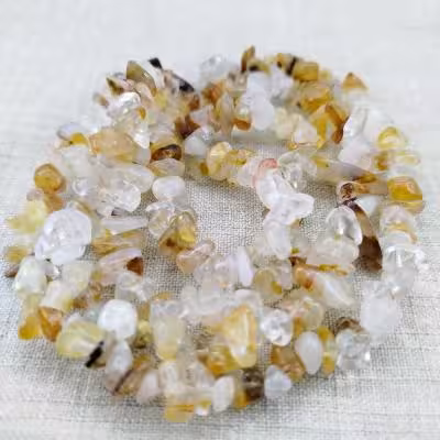 ریسه سنگ عقیق گل شکسته (طول ریسه 40 سانتیمتر است)