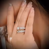 حلقه و پشت حلقه ای نقره زنانه کد 10833