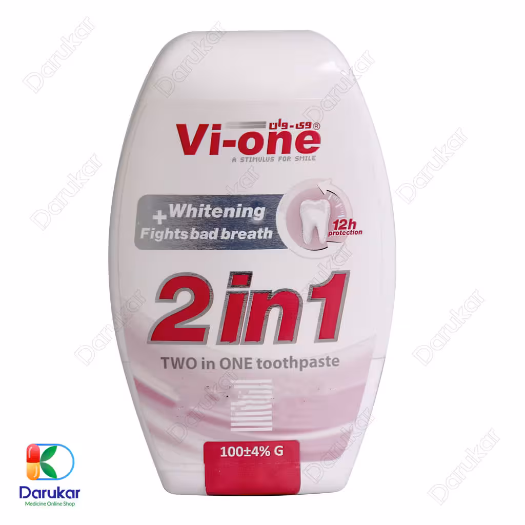 خمیر دندان 2 در 1 وی وان سفید کننده و کاهش دهنده بوی بد دهان 100 گرم