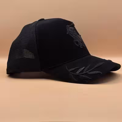 کلاه کپ مشکی مدل گلدوزی