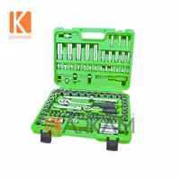 جعبه ابزار 108 پارچه پلاستیکی سبز GCAI108R تاپ تول