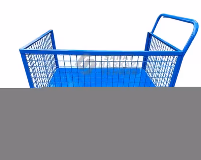 گاری دستی 87*125 با چرخ باسکولی سفارشی دور توری تحمل بار 1 تن