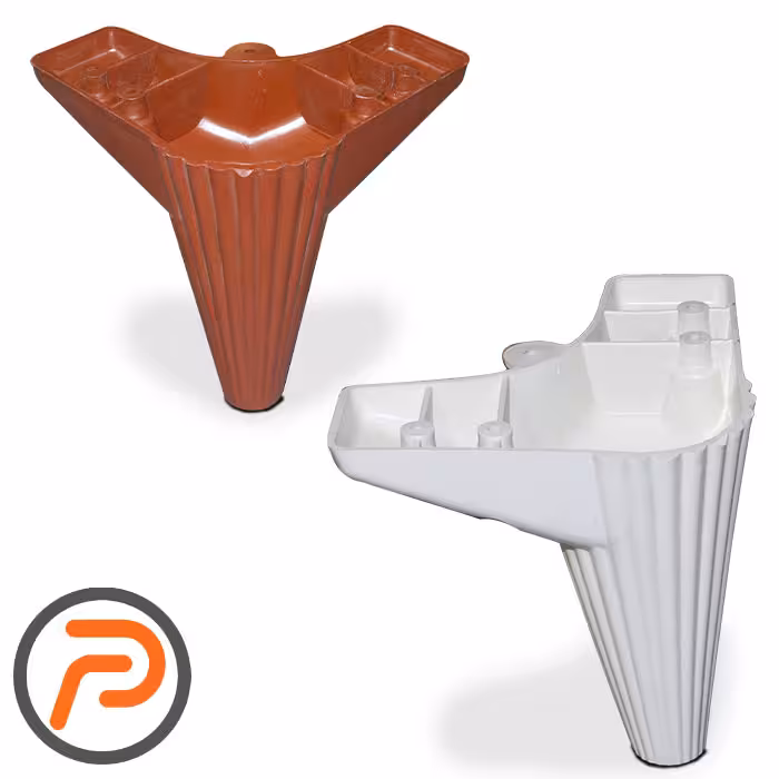 پایه پلاستیک روبی شیاردار 12 سانتیمتر