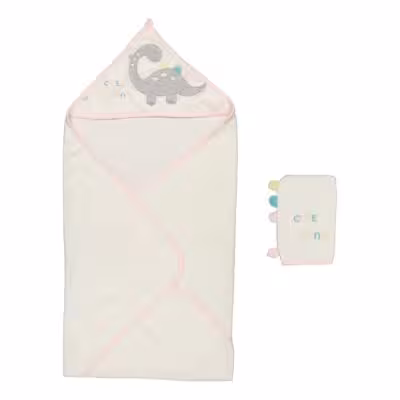 ست حوله دو تکه دورپیچ پاپو مدل Dino کد 201018