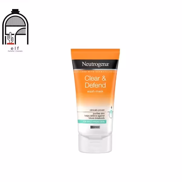 ماسک و شوینده صورت نوتروژینا 150ml Claer & Defend