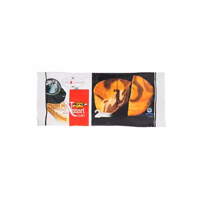 کیک دو قلو با مغز کرم کاکائویی نظری 50 گرمی